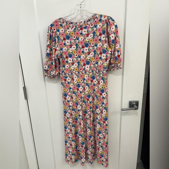 Boden Eva Pink Floral/Milkshake Jersey Midi Dress Size 4 Petite - Picture 12 of 12